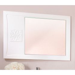 Зеркало для ванной Адель 105 белый глянец