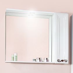 Зеркало для ванной Адель 85 с двумя шкафчиками