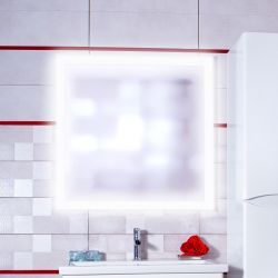 Зеркало Бриклаер Вега/Мальта 75 с подсветкой и часами
