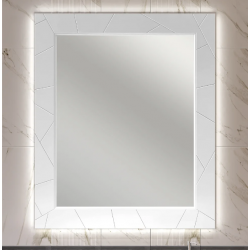 Зеркало-шкаф Opadiris Луиджи 90 с подсветкой белое матовое