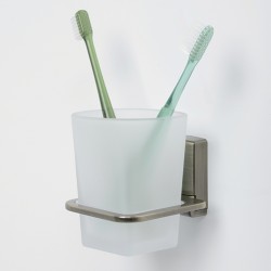 Стакан для зубных щеток стеклянный WasserKRAFT Exter К-5228