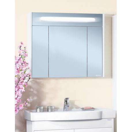 Зеркало для ванной Палермо 90 белый глянец